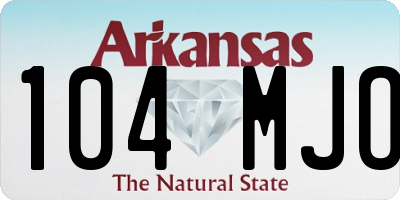 AR license plate 104MJO