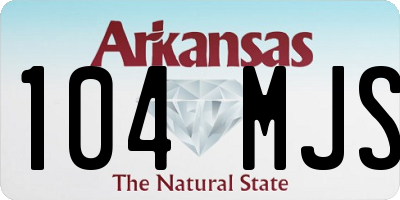AR license plate 104MJS