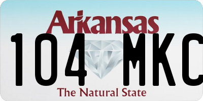AR license plate 104MKC