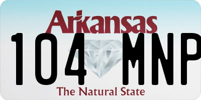 AR license plate 104MNP