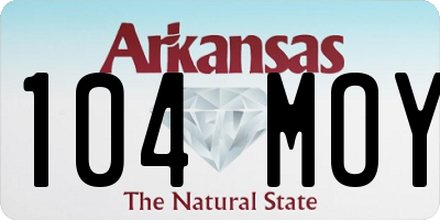AR license plate 104MOY