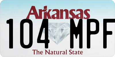 AR license plate 104MPF