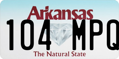 AR license plate 104MPQ