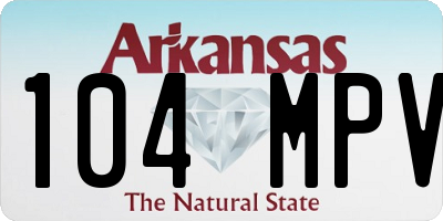 AR license plate 104MPV