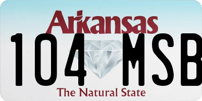 AR license plate 104MSB