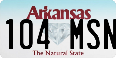 AR license plate 104MSN