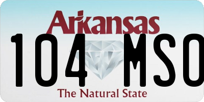 AR license plate 104MSO