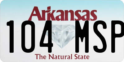 AR license plate 104MSP