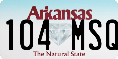 AR license plate 104MSQ