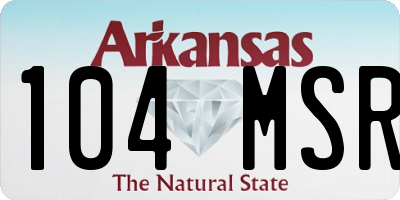 AR license plate 104MSR