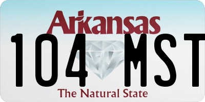 AR license plate 104MST