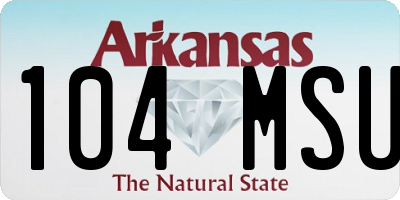 AR license plate 104MSU