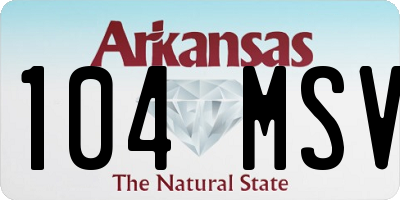AR license plate 104MSV