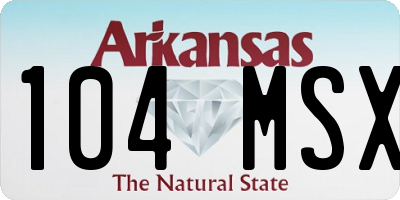 AR license plate 104MSX