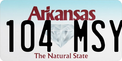 AR license plate 104MSY