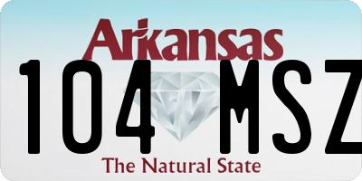 AR license plate 104MSZ