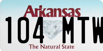 AR license plate 104MTW
