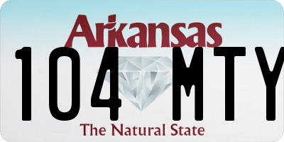 AR license plate 104MTY