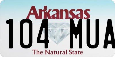 AR license plate 104MUA
