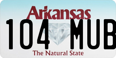 AR license plate 104MUB