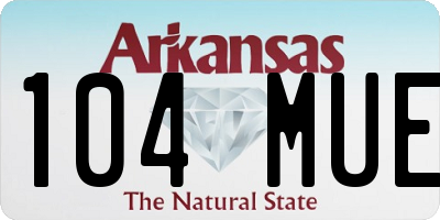 AR license plate 104MUE