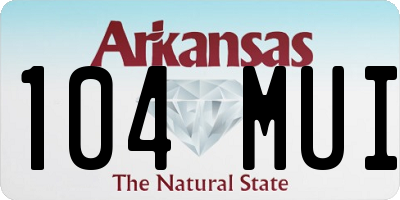 AR license plate 104MUI