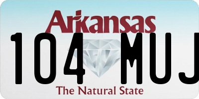 AR license plate 104MUJ