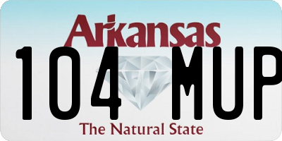 AR license plate 104MUP