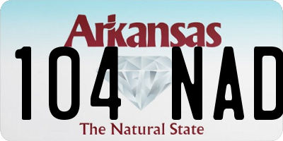 AR license plate 104NAD