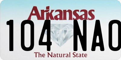 AR license plate 104NAO
