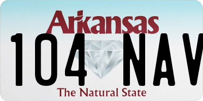 AR license plate 104NAV