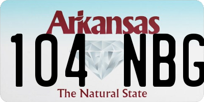 AR license plate 104NBG