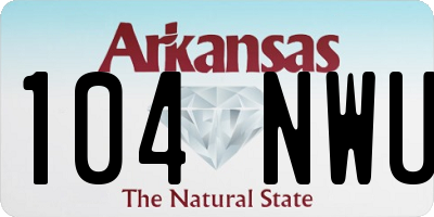 AR license plate 104NWU