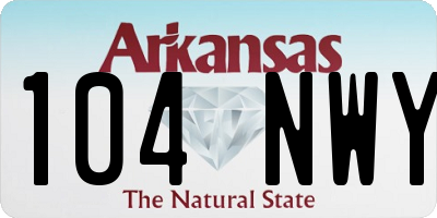 AR license plate 104NWY