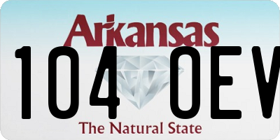 AR license plate 104OEV