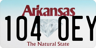 AR license plate 104OEY