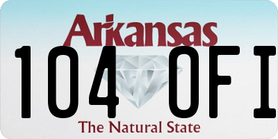 AR license plate 104OFI