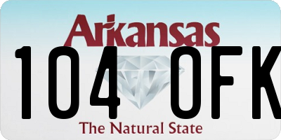 AR license plate 104OFK
