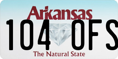 AR license plate 104OFS
