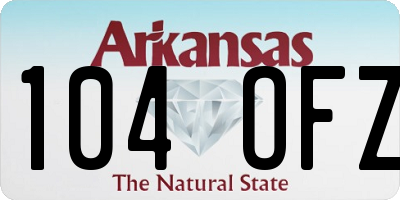 AR license plate 104OFZ