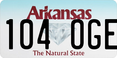 AR license plate 104OGE