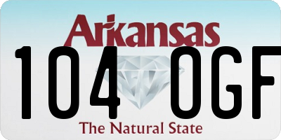 AR license plate 104OGF