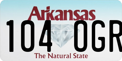 AR license plate 104OGR