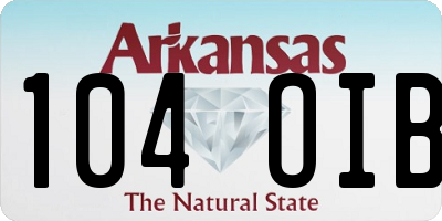 AR license plate 104OIB