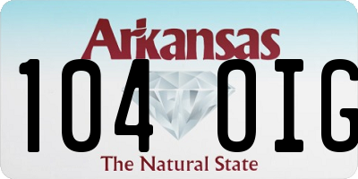 AR license plate 104OIG