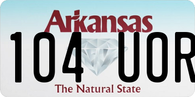 AR license plate 104UOR