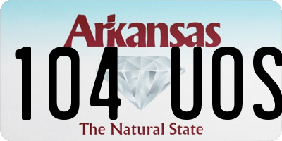 AR license plate 104UOS