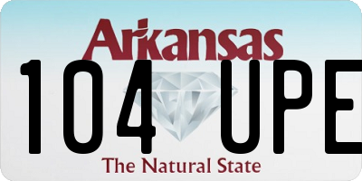 AR license plate 104UPE