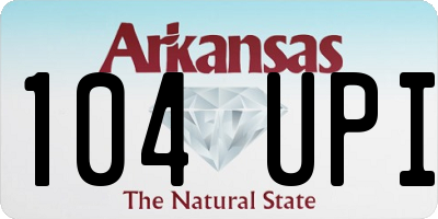 AR license plate 104UPI