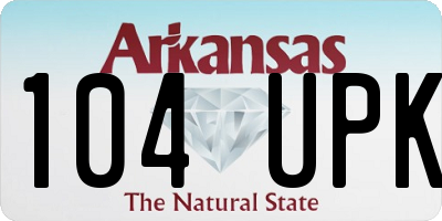AR license plate 104UPK